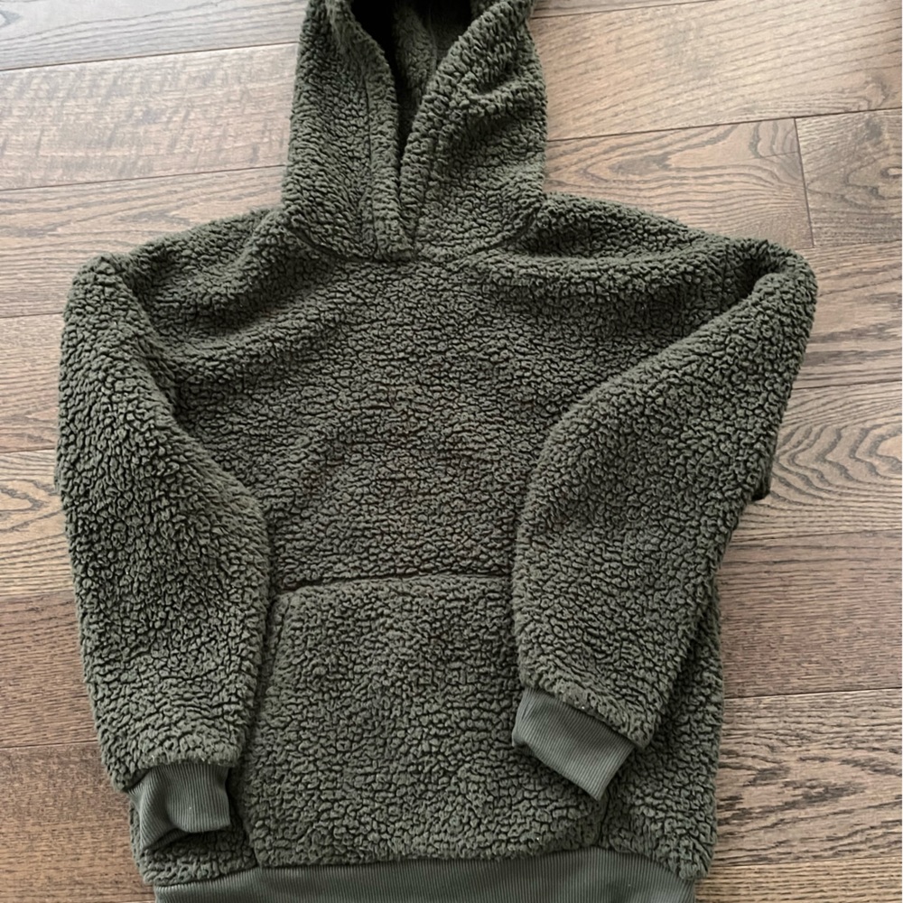 American eagle green fleece pullover size XS